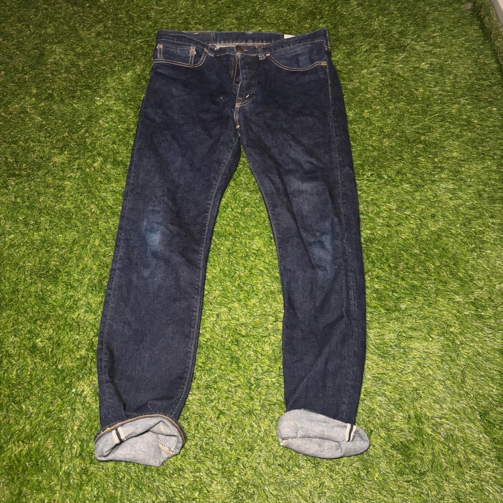 OrSlow ST107 Ivy Fit Slim Selvedge Jeans Indigo Made in Japan Mens Size S M 2
